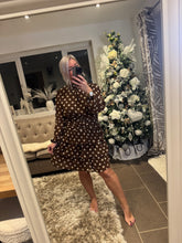 Load image into Gallery viewer, SALE The polka dot Rara dress in chocolate (no return on sale items)

