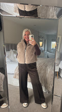 Load image into Gallery viewer, The Olivia reversible faux fur zip up gillet with pockets
