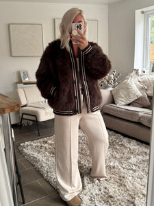 The faux fur coatigan