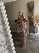 Load image into Gallery viewer, The Luxe jersey striped seam t shirt tracksuit
