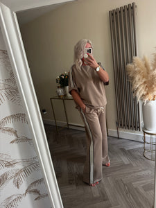 The Luxe jersey striped seam t shirt tracksuit