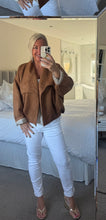 Load image into Gallery viewer, The faux suede boxy waterfall jacket
