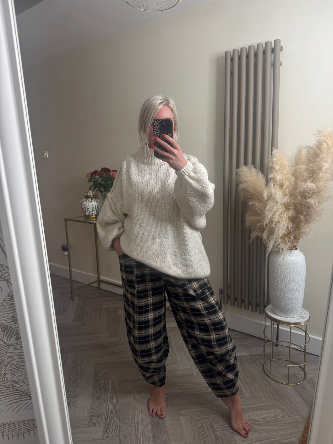 The brushed cotton cocoon trousers