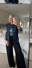 Load image into Gallery viewer, The Stretch denim military waistcoat
