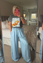 Load image into Gallery viewer, The high waisted chambray denim Palazzos
