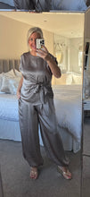 Load image into Gallery viewer, The palma satin trouser suit
