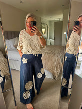 Load image into Gallery viewer, The Bora Bora crochet denims
