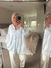 Load image into Gallery viewer, The Gingham embroidered cotton shirt
