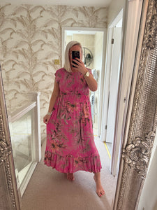 The botanical shirred dress