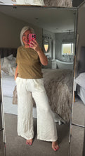 Load image into Gallery viewer, The tie waist elasticated linen trousers
