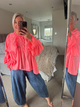 Load image into Gallery viewer, The neon frill blouse

