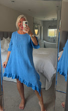 Load image into Gallery viewer, The Hopsack a symmetrical frill dress
