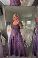 Load image into Gallery viewer, The Mandala 100% cotton shirred dress with pockets
