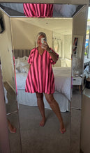 Load image into Gallery viewer, The Ibiza 100% cotton striped mini dress with pockets
