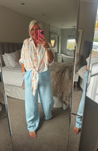 Load image into Gallery viewer, The Ibiza boho embroidered floral knot shirt

