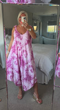 Load image into Gallery viewer, The Ibiza boho tie dye tie shoulder jumpsuit
