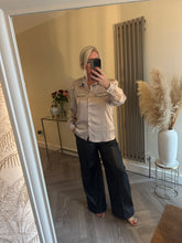 Load image into Gallery viewer, The Diamanté detail satin blouse
