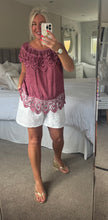 Load image into Gallery viewer, The Bora Bora scalloped Bardot top
