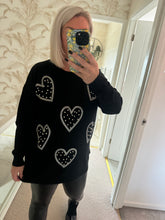 Load image into Gallery viewer, The supersoft sparkle heart with pearl detail jumper
