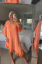 Load image into Gallery viewer, The Hopsack a symmetrical frill dress
