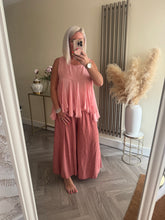 Load image into Gallery viewer, SALE The Bora Bora jersey lined silk frill top (no return on sale items)
