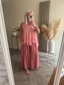 SALE The Bora Bora jersey lined silk frill top (no return on sale items)