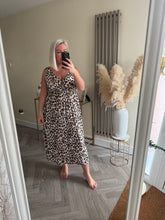 Load image into Gallery viewer, The slinky strappy dress in animal print
