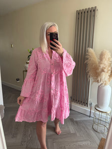 The cotton daisy flock smock dress