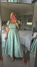 Load image into Gallery viewer, The Ibiza broaderie anglais cotton shirred dress
