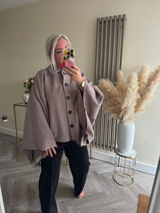 The Megan button through cape