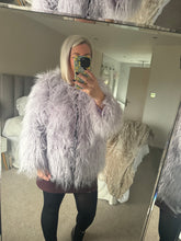 Load image into Gallery viewer, The lulu shaggy jacket in blue grey
