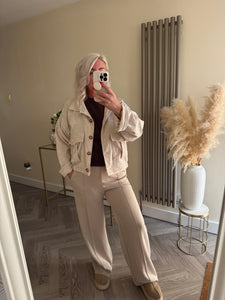 The velour crushed velvet button through jacket