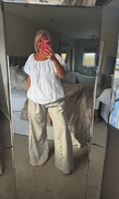 Load image into Gallery viewer, The Ibiza broaderie anglais cotton puff hem top
