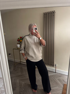 The supersoft blanket stitch turtle neck knit