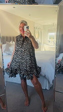 Load image into Gallery viewer, The Zeta Otto animal print frill shirt dress
