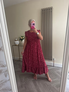 SALE The shirred ditzy dress (no return on sale items)