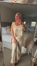 Load image into Gallery viewer, The Bora Bora crochet sparkle trouser suit
