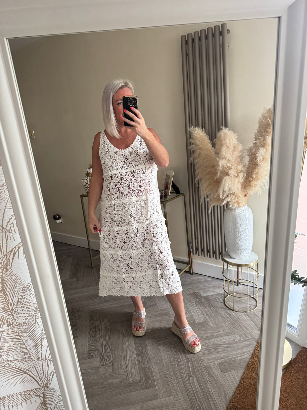 The crochet tiered dress