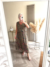 Load image into Gallery viewer, SALE The embroidered meadow silk dress (no exchange on sale items)
