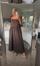 Load image into Gallery viewer, The Ibiza 100% cotton tie shoulder dress
