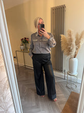 Load image into Gallery viewer, The Diamanté detail satin blouse
