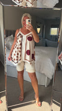 Load image into Gallery viewer, SALE The satin spot strappy vest top (no return on sale items)
