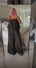 Load image into Gallery viewer, The saints crinkle puff hem trouser suit
