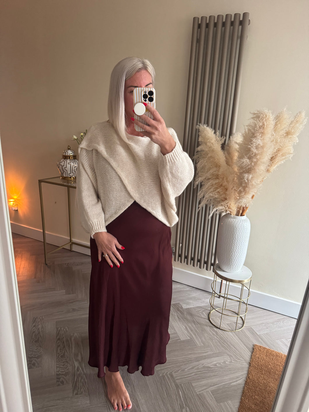 The wrap front jumper