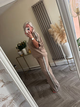 Load image into Gallery viewer, The Luxe jersey striped seam t shirt tracksuit
