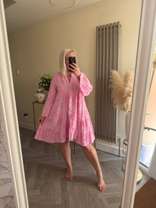 The cotton daisy flock smock dress