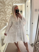 Load image into Gallery viewer, The 100% cotton flock heart smock dress
