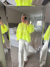 Load image into Gallery viewer, The neon frill blouse
