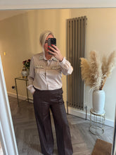 Load image into Gallery viewer, The Diamanté detail satin blouse
