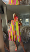 Load image into Gallery viewer, 100% cotton Aztec smock dress
